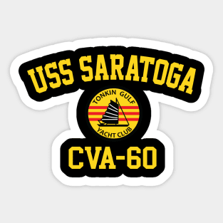 USS Saratoga CVA-60 Tonkin Gulf Yacht Club Sticker